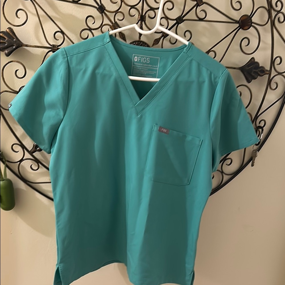 Figs green  V-Neck Scrub Top